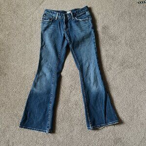 TILT Huntington Flare y2k low rise blue wash jeans - 0 SHORT (Pacsun)